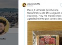 Devolvi una transferencia por error y recibi de regalo salamines de Tandil